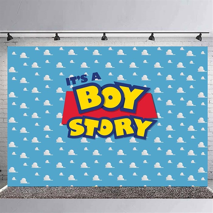 Baby Shower It’s A Boy Story Yazılı Branda Afişi