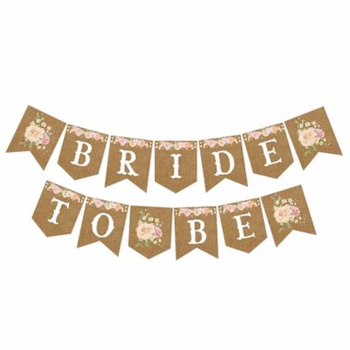Bride to Be Temalı Kraft Banner 1.90 cm
