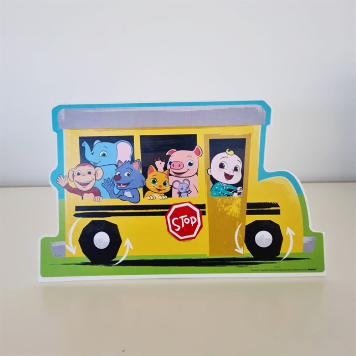 Ayaklı Dekor Pano - Cocomelon Temalı School Bus - 30 cm