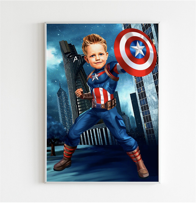 Captain America Poster  - Kişiye Özel