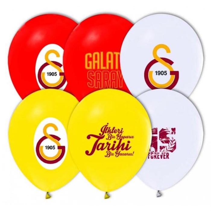 Galatasaray Doğum Günü Konseptli Baskılı Lateks Balon - 5 Adet