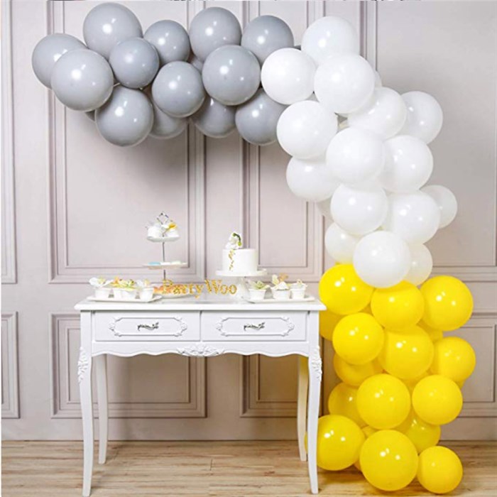 Balon Zincir Seti Gri Beyaz Sarı - 2.5 metre