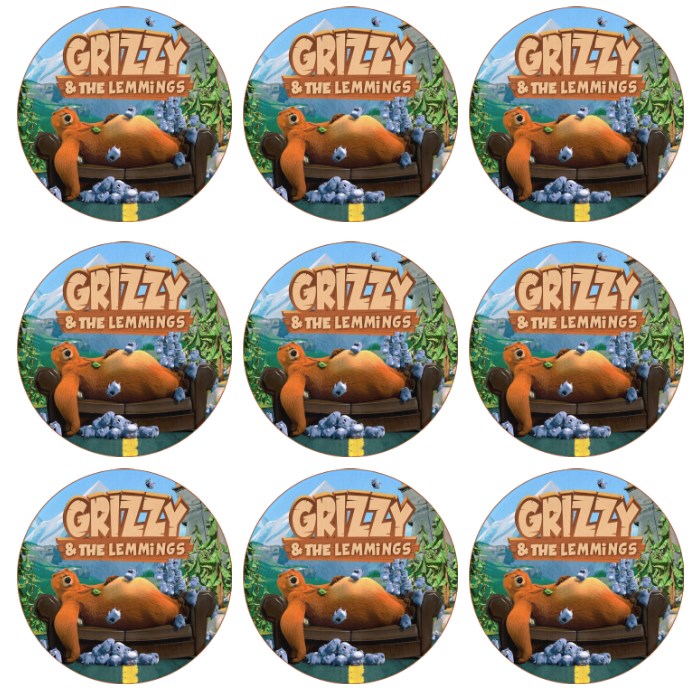 Grizzy ve Lemmingsler Konsept Sticker 10 Adet - 5 cm