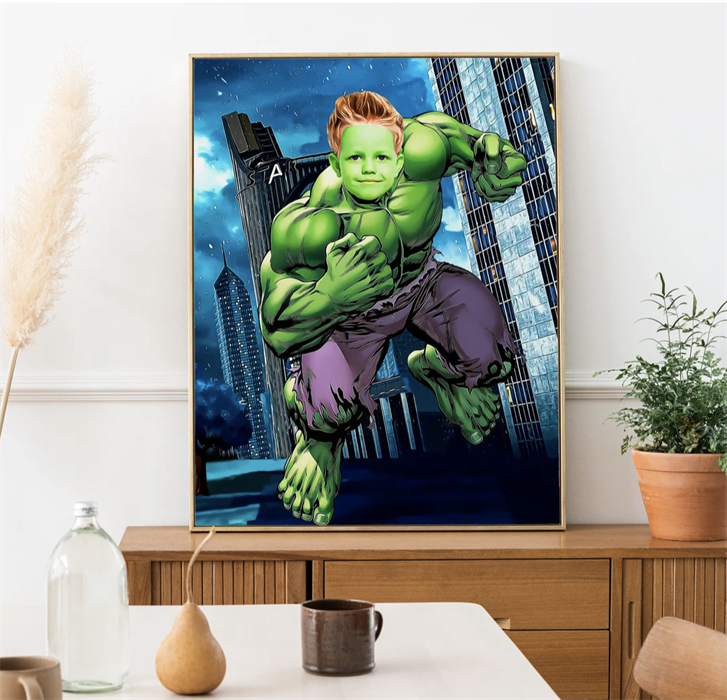 Hulk Temalı Kişiye Özel Poster