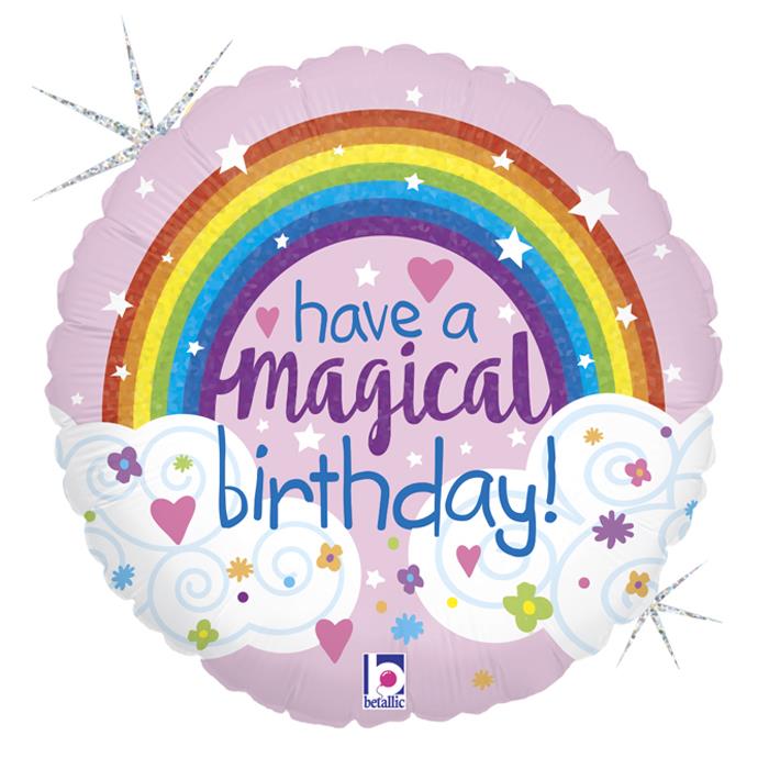 Rainbow Magical Birthday Premium Folyo Balon