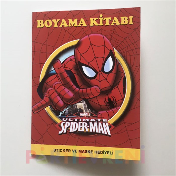 Spiderman Temalı Boyama Kitabı (Sticker+Maskeli)