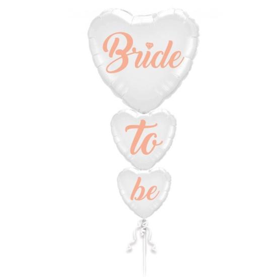 Bride To Be Yazılı Beyaz Kalpli Folyo Balon