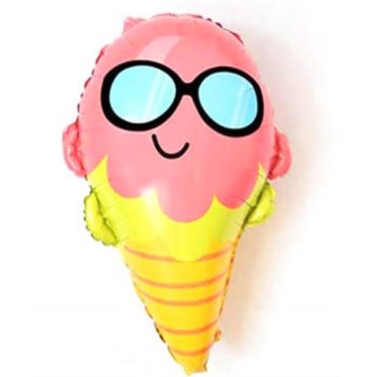 Gözlüklü Dondurma Konsepti Folyo Balon