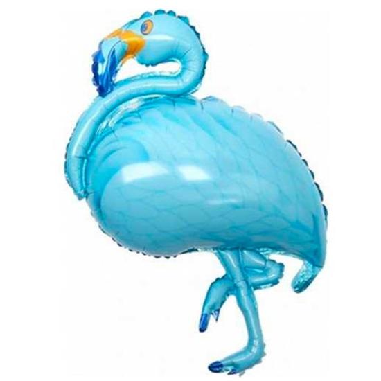 Flamingo Temalı Mavi Folyo Balon