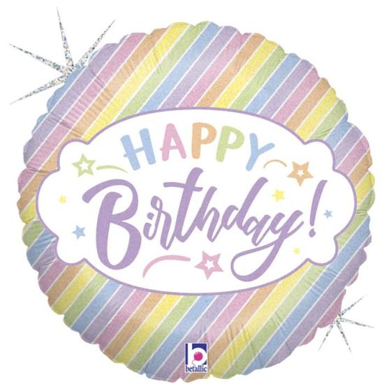 Happy Birthday Pastel Premium Folyo Balon
