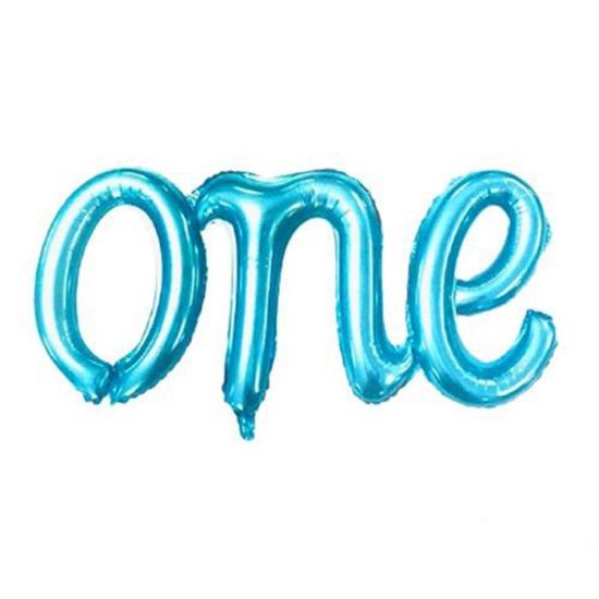 1 Yaş One Mavi Folyo Balon