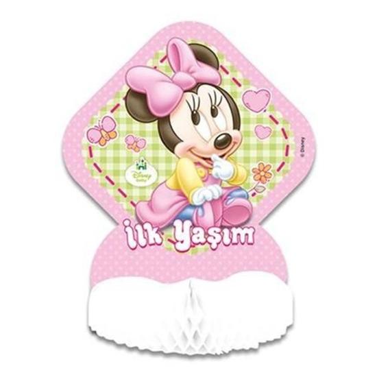 Minnie Mouse İlk Yaşım Masa Orta Süsü