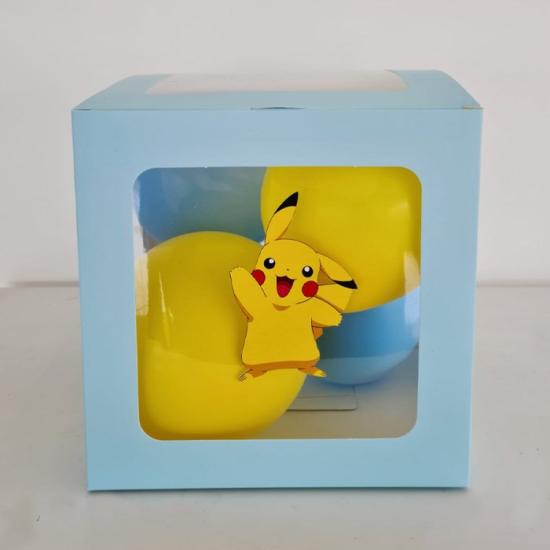 Pokemon Pikachu Konsepti Şeffaf Mavi Kutu Seti