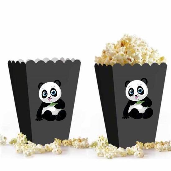 Panda Temalı Mısır Popcorn Kutusu 5 adet