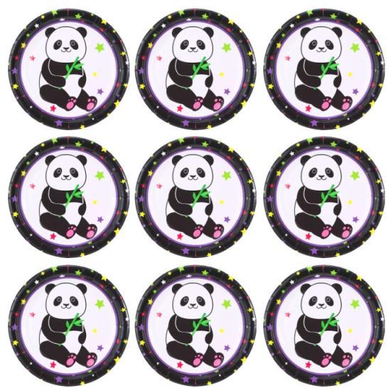 Panda Konseptli Sticker 10 Adet - 5 cm