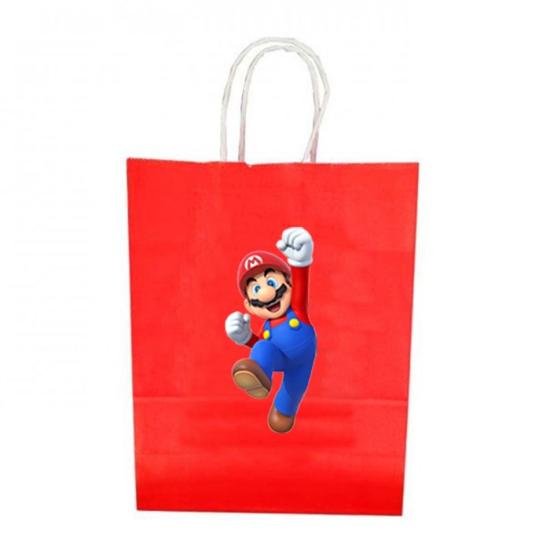 Super Mario Temalı Karton Hediye Çantası