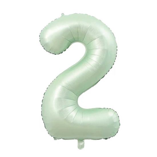 2 Rakam Su Yeşili Folyo Balon 80 cm