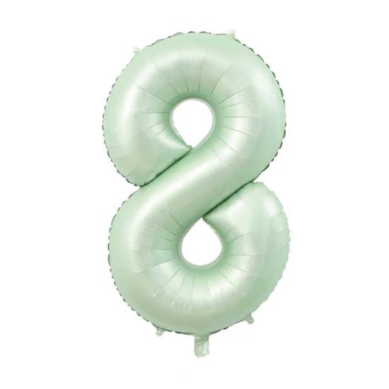 8 Rakam Su Yeşili Folyo Balon 80 cm