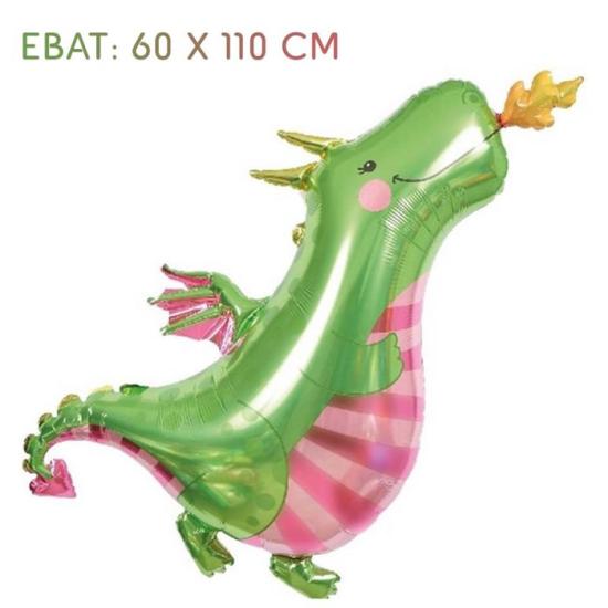 Yeşil Dinozor Temalı Folyo Balon