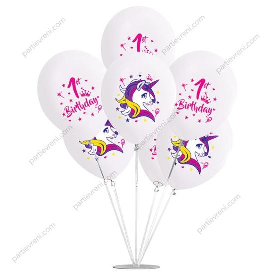 Unicorn 1 Yaş  Balonlu Ayaklı Balon Standı