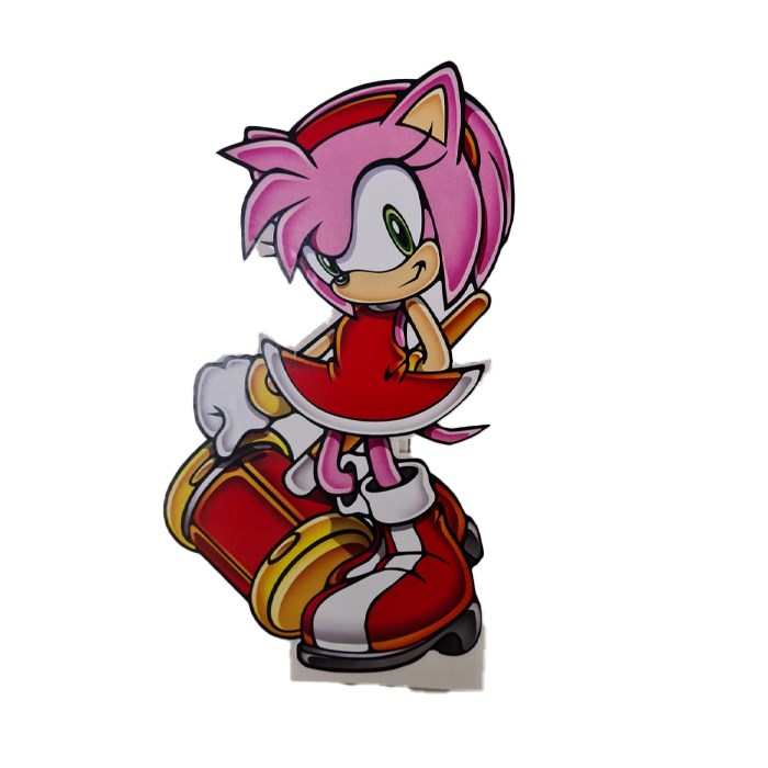 Sonic Amy Rose  Ayaklı Dekor Pano 25 cm