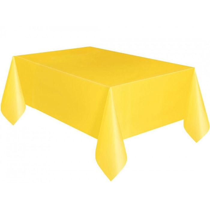 Plastik Masa Örtüsü Sarı 137x183 cm