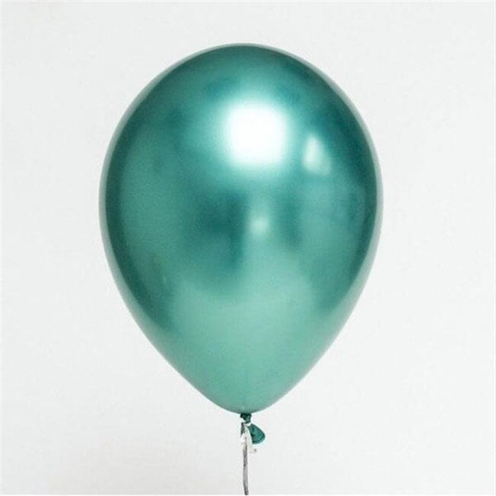 Metalik Yeşil Krom Kaplı Balon - 5 Adet