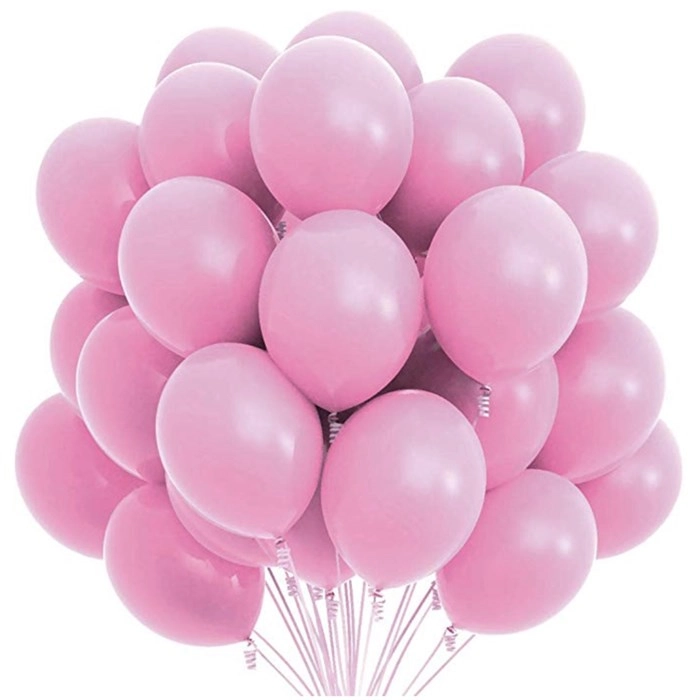 Pembe Baskısız Lateks Balon - 5 Adet