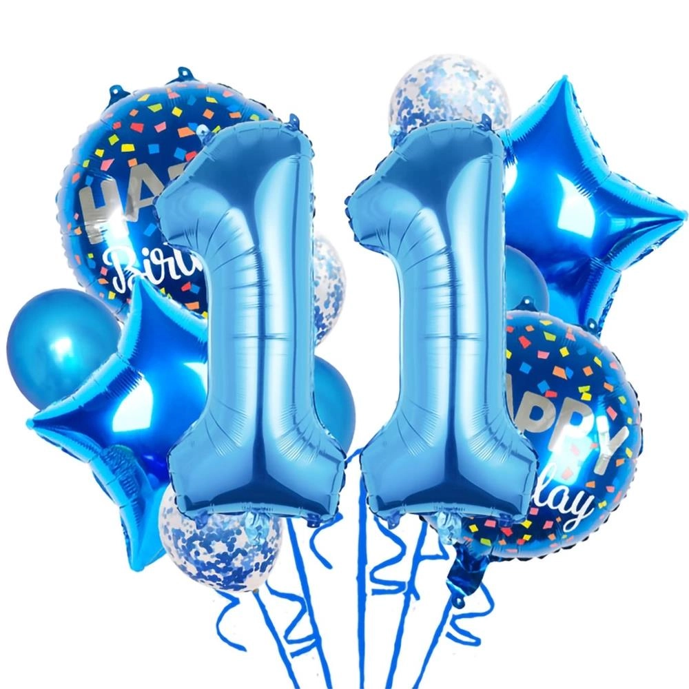 11 Yaş Mavi Balon Seti