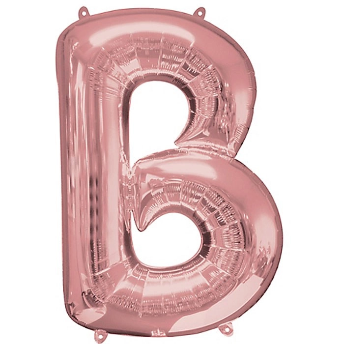 B Harfi Rose Gold Folyo Balon 1 Metre