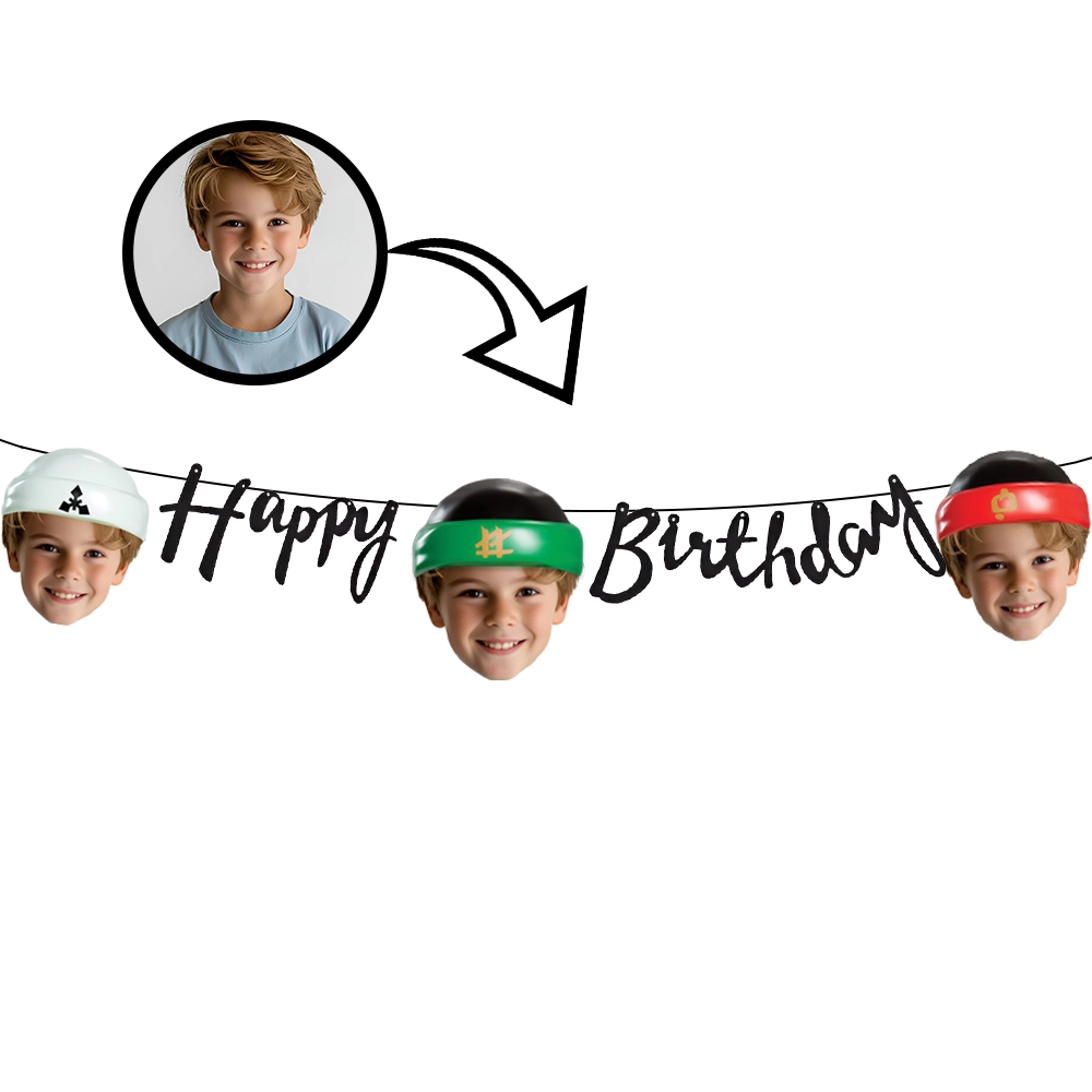 Kişiye Özel Ninja Go Temalı Happy Birthday Afiş Banner