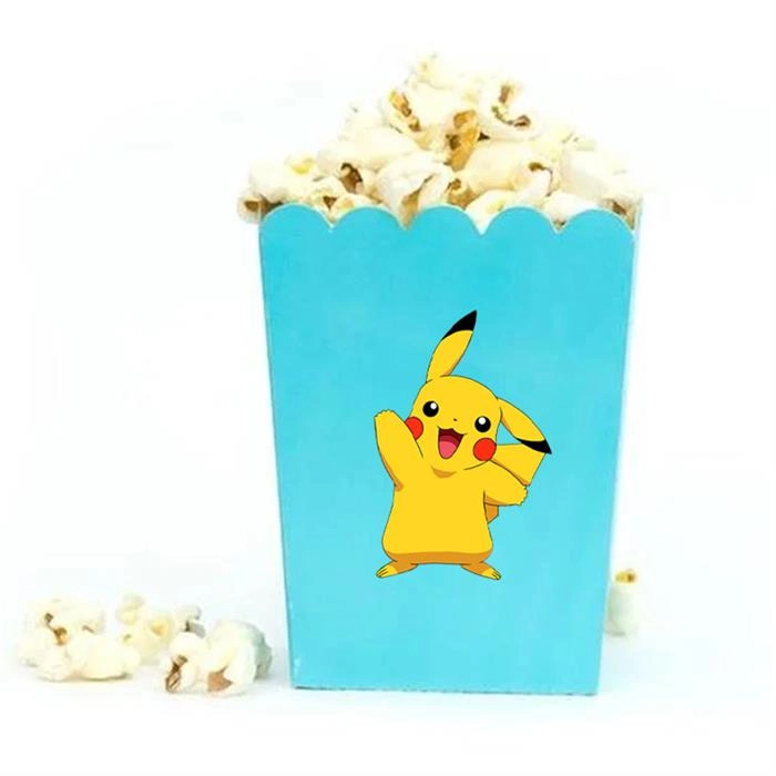 Pokemon Pikachu Mavi Mısır Popcorn Kutusu 5 Adet