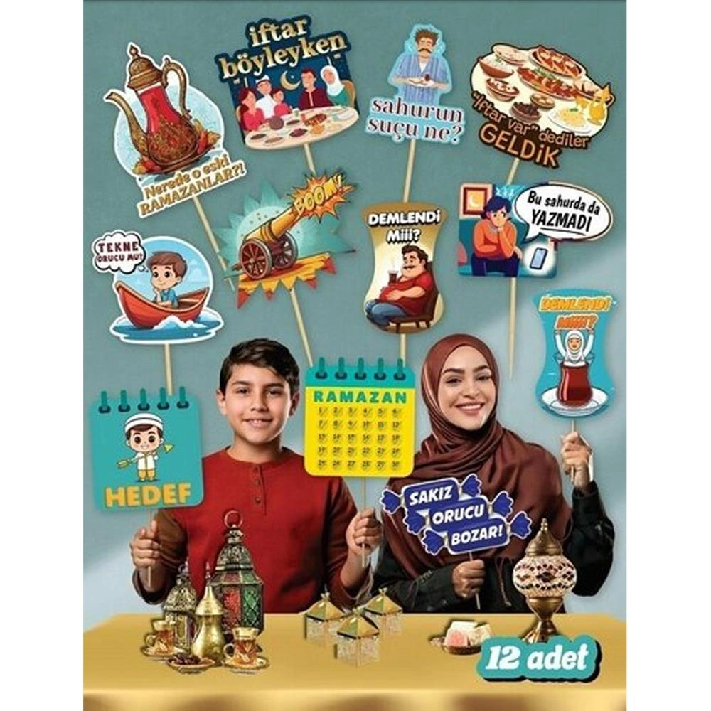 Ramazan Konsepti Konuşma Balonu Seti 12’li