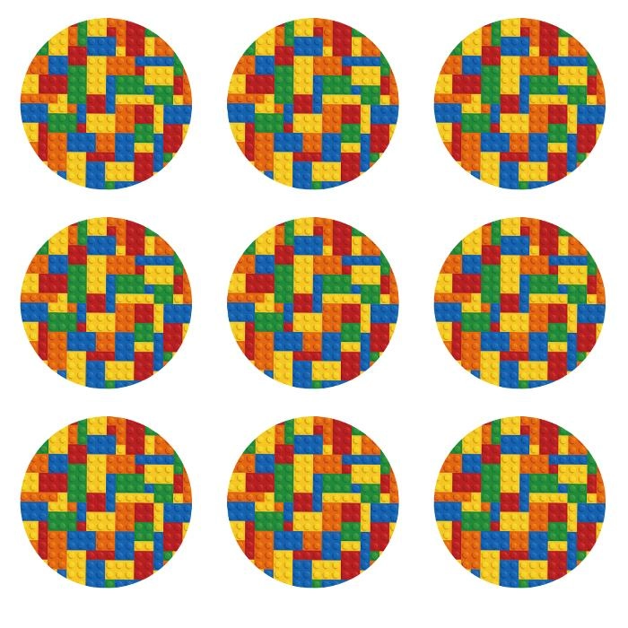 Block Temalı Çıkartma 10 Adet - 5 cm