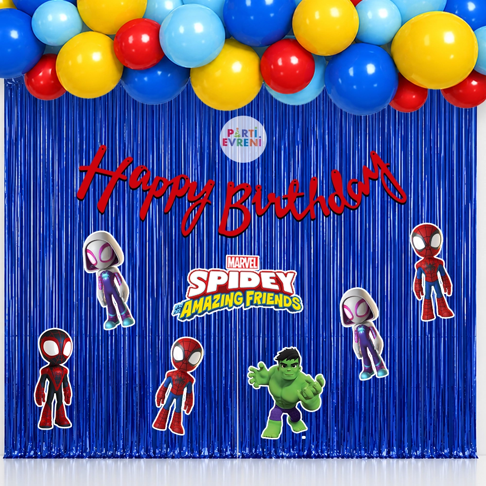 Spidey ve İnanılmaz Arkadaşları Temalı Arka Fon Süsleme Seti
