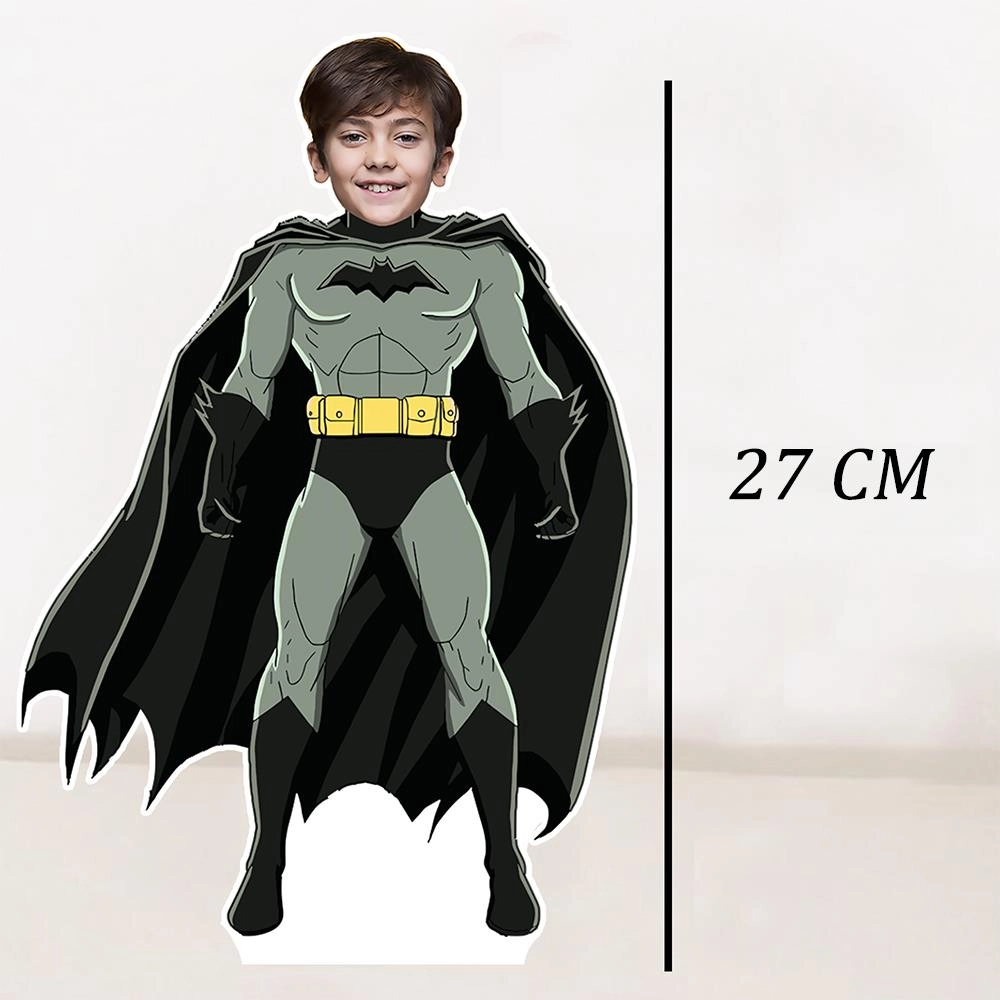 Kişiye Özel Batman Temalı Pano ve Pasta Süsü Seti