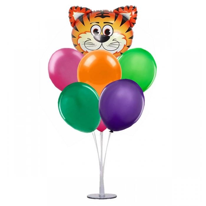 Ayaklı Balon Standı - Kaplan Folyo Balonlu
