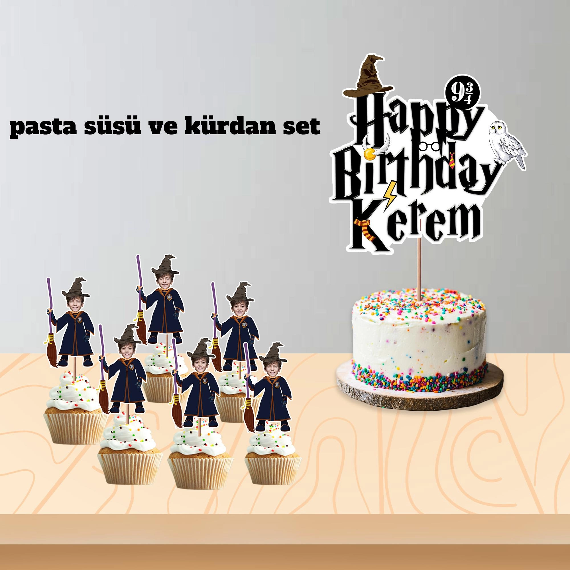 Kişiye Özel Harry Potter Rowen Claw Temalı Pano ve Pasta Süsü Seti