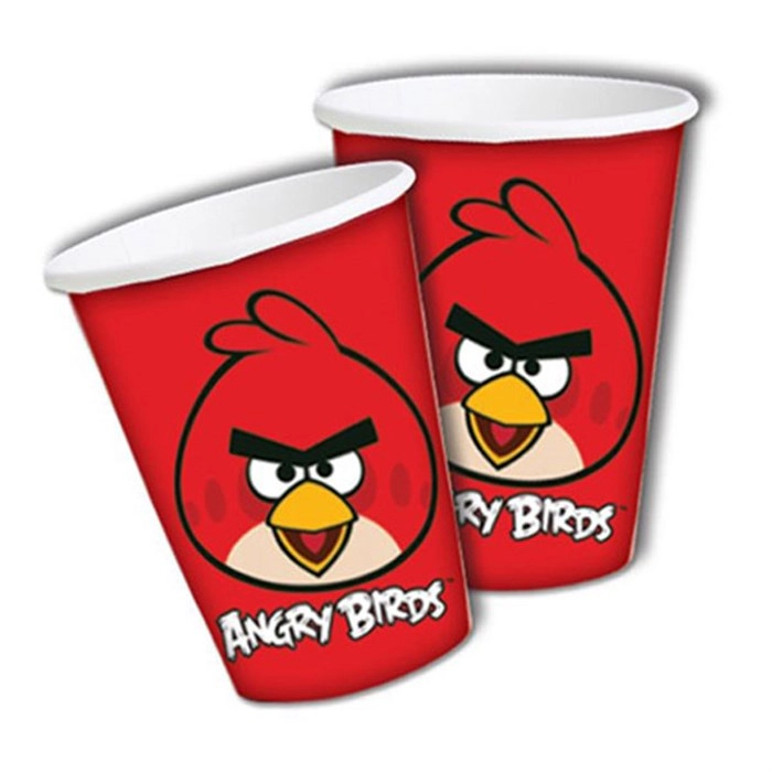 Angry Birds Doğum Günü Temalı Karton Bardak - 8 Adet