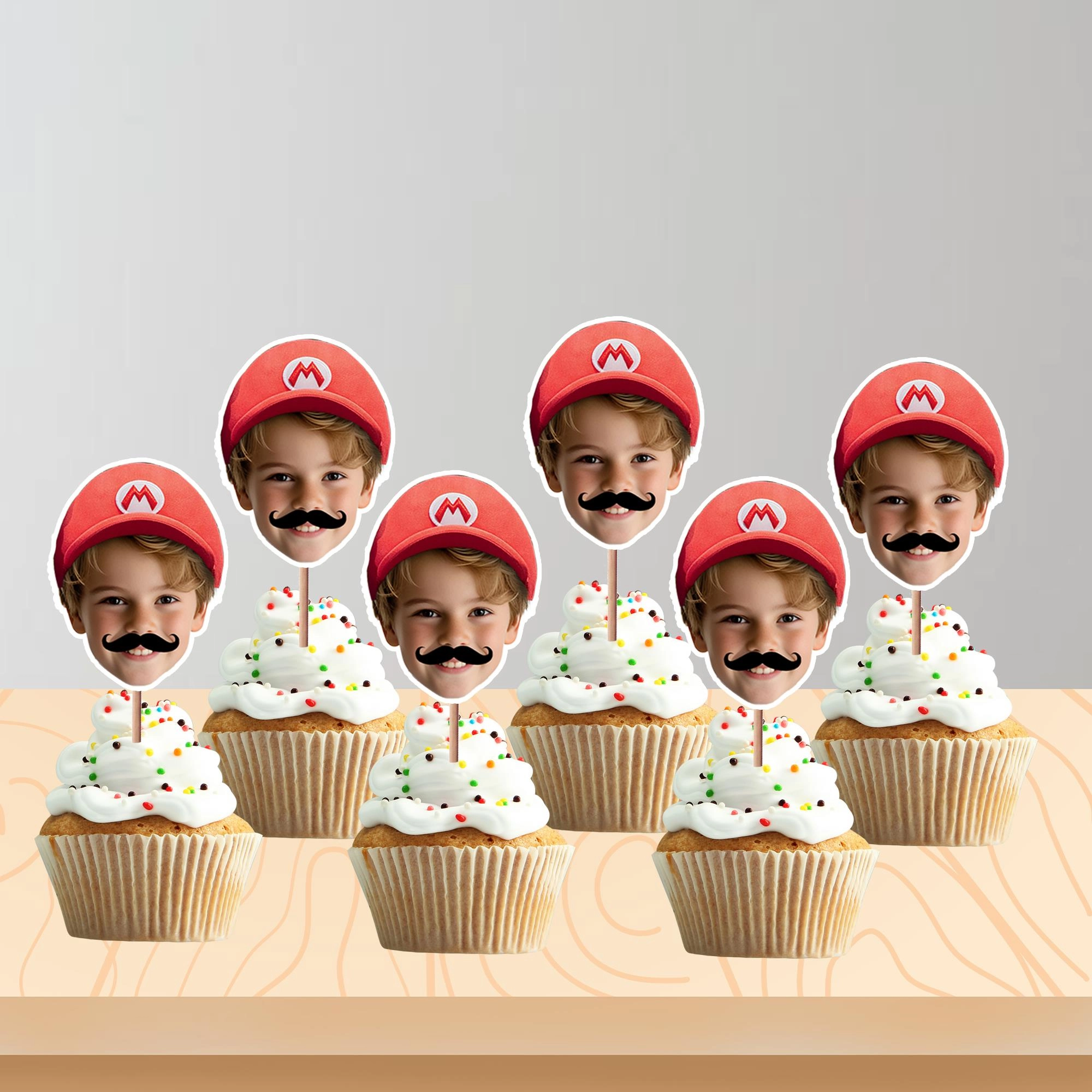 Kişiye Özel Super Mario Kafa Kürdan 8’li Set