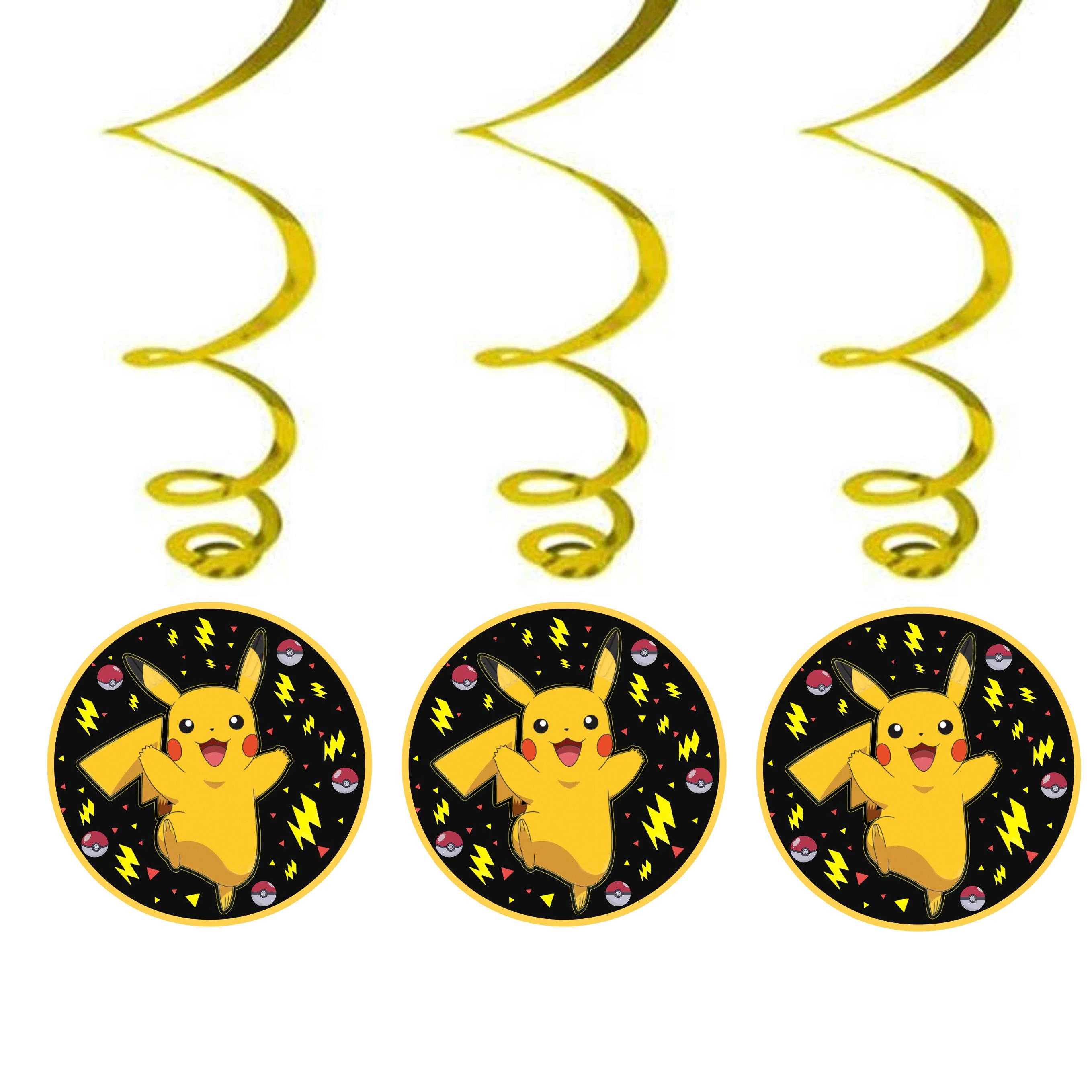Pokemon Pikachu Sarkıt Asma İp Süs 3’lü