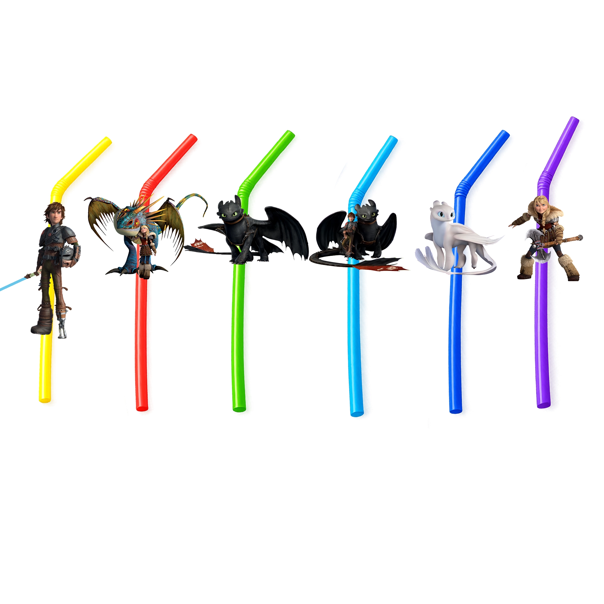How To Train Dragon Temalı Plastik Pipet