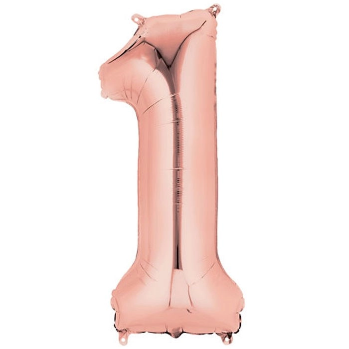 1 Rakam Rose Gold Folyo Balon