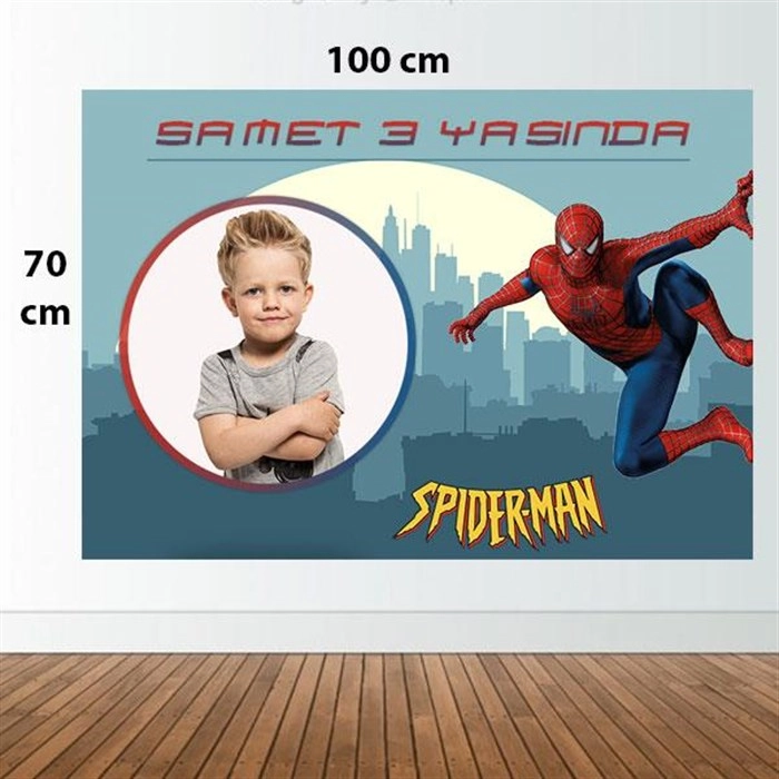 Kişiye Özel Spiderman Doğum Günü Afişi - 4 Boy Seçenekli