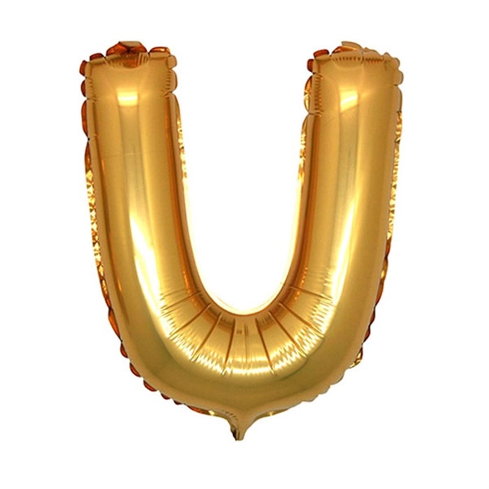 U Harfi Gold Folyo Balon 1 Metre