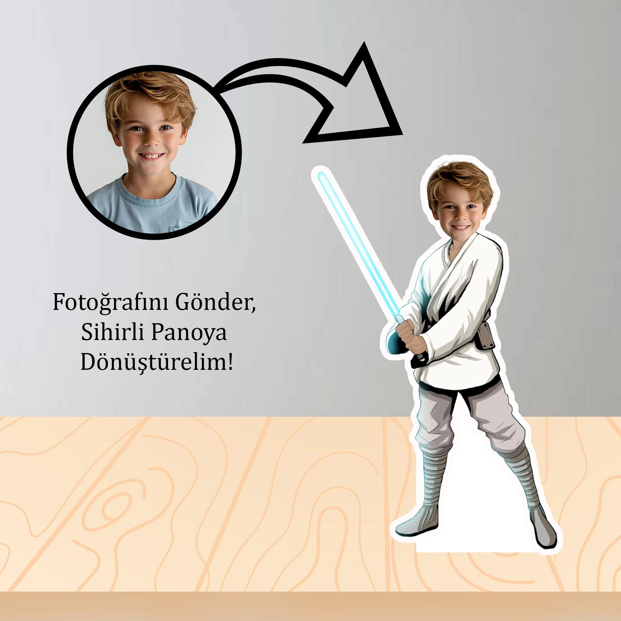 Kişiye Özel Star Wars Jedi Temalı Masa Panosu