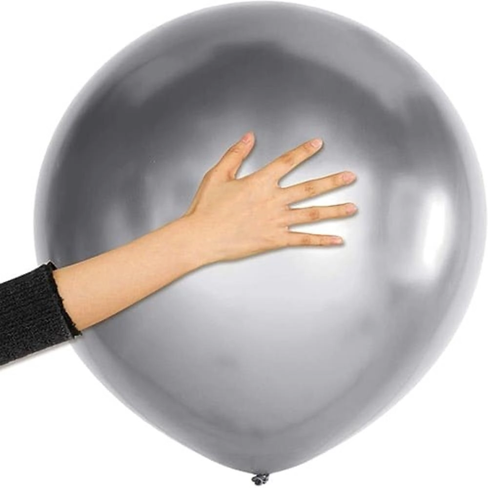 18İnc Gümüş Renk Jumbo Boy Balon