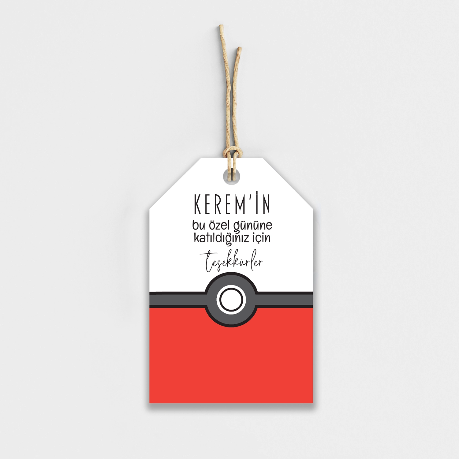 Pokemon Temalı Kişiye Özel Teşekkür Kartı 8’li