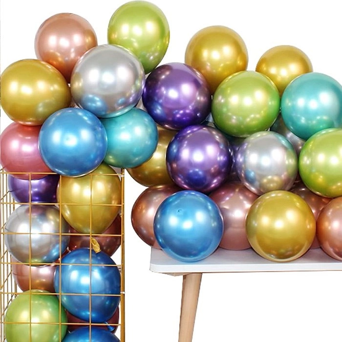 Krom Parlak Balon - 5 Adet