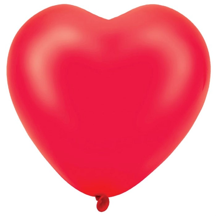 Kalp Şekilli Kırmızı Lateks Balon - 5 Adet